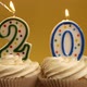 Cupcake With Number 20 Candle - VideoHive Item for Sale