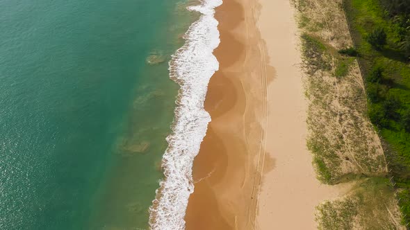 Tropical Landscape with a Beautiful Beach Top View