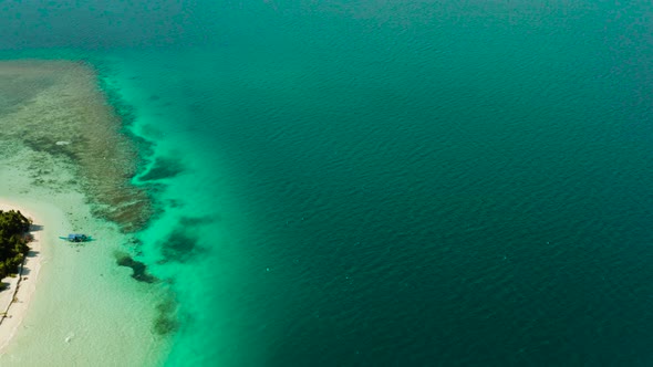 Tropical Island with Sandy Beach