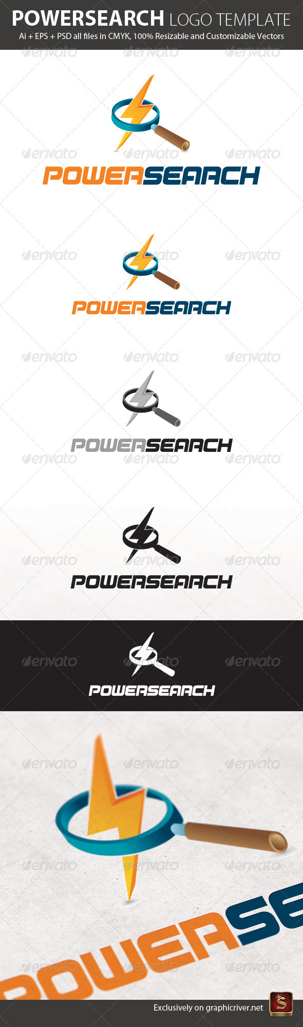 Powersearch Logo Template