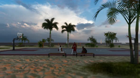 Basketball Court By The Beach alt