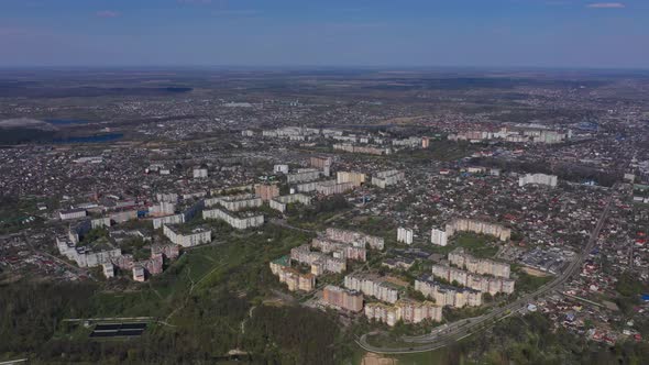 Aerial View Of The Houses Of The City Of Zhytomyr