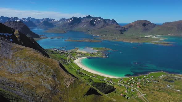 Beach Lofoten Islands Is an Archipelago in the County of Nordland, Norway