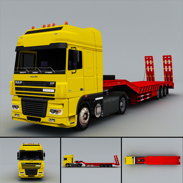 DAF FX  (truck) Low-Poly