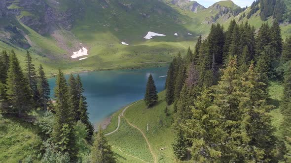 Lac Lioson A Beautiful Secluded Mountain Lake in Switzerland