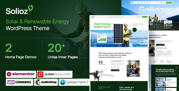 Solioz - Renewable Energy WordPress Theme