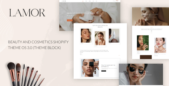 Lamor - Beauty and Cosmetics Shopify Theme OS 3.0 (Theme Block)