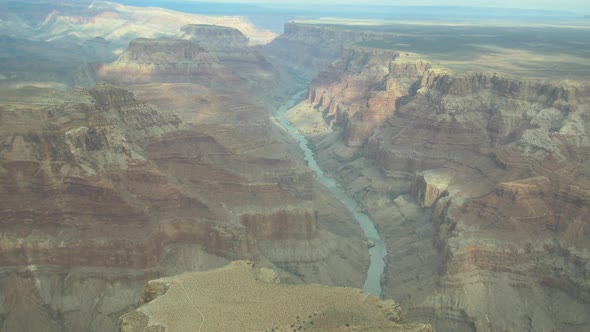 Aerial view of the Grand Canyon with Colorado River