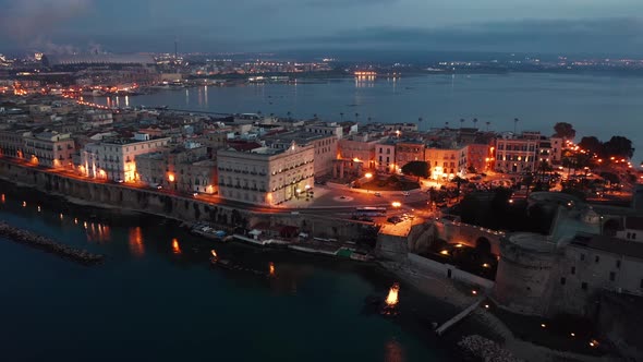 Aerial view of Taranto, Italy