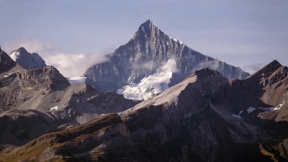 Timelapse of the Weisshorn Mountain peak