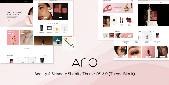 Ario – Beauty and Skincare Shopify Theme OS 3.0 (Theme Block)