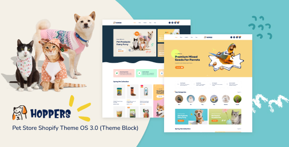 Hoppers - Pet Store Shopify Theme OS 3.0 (Theme Block)