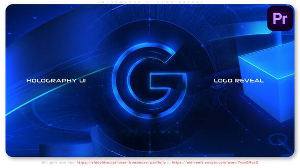 Holography UI Logo Reveal for Adobe Premiere
