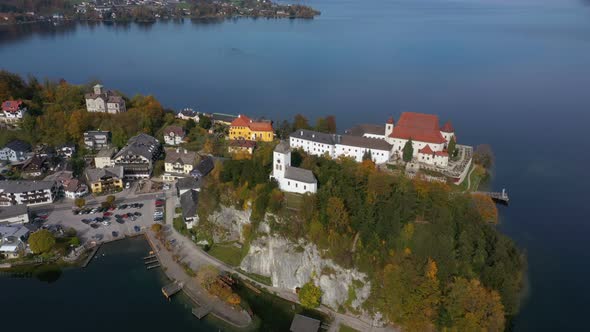 View Of Famous Traunkirchen Chapel 