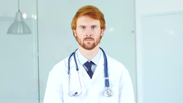 Portrait of Doctor Looking At Camera, Laboratory Coat