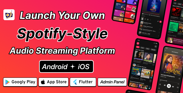 DTRadio – Spotify Clone Flutter App for Music, Radio, Podcasts & Live Events (iOS & Android)