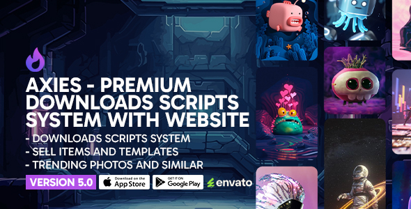 Axies - Premium Downloads Scripts System with Website