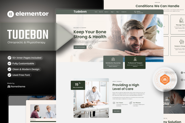 Tudebon - Chiropractic & Physiotherapy Elementor Template Kit