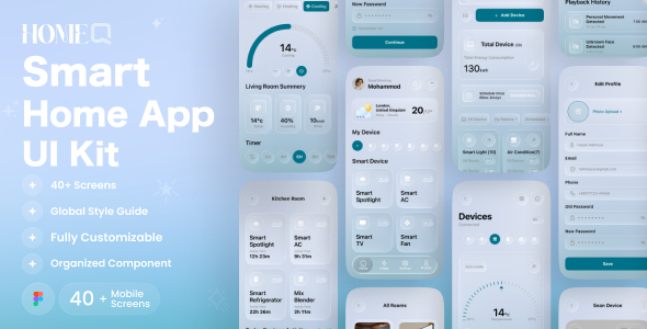 HomeQ - Smart Home App UI Kit