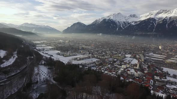 Aerial view of Innsbruck