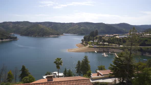 Castelo do Bode Albufeira dam lake in Portugal