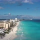 Panoramic Aerial View of the Skyline in the Hotel Area in Cancun, Mexico - VideoHive Item for Sale