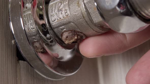 Metal Faucet in the Bathroom Metal Corrosion