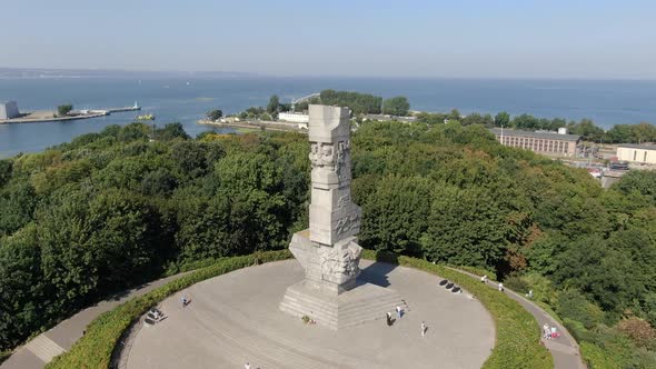 Westerplatte monument in Gdansk, Poland, where second world war started in 1939