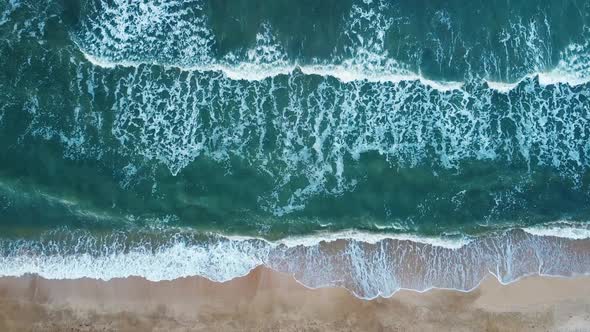 Aerial view of sand beach.