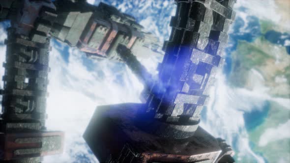 Space Station And Earth alt