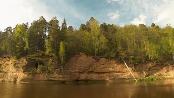 Timelapse of the Velnala Cliffs. The Biggest Rock Outcrops in the Pikenes Bluff.These Cliffs and th