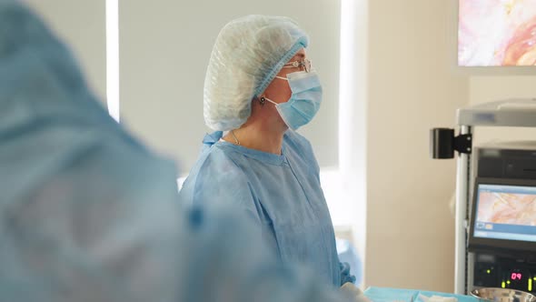 Process of Gynecological Surgery Operation