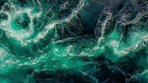 Waves of Water of the River and the Sea Meet Each Other During High Tide and Low Tide