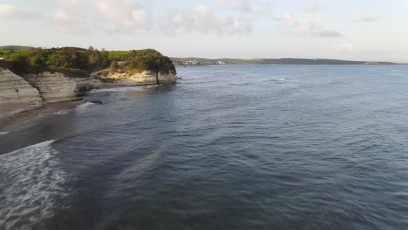 Ocean Coast Drone Shot