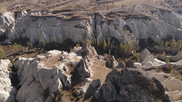 Cappadocia Landscape Aerial View. Turkey. Goreme National Park