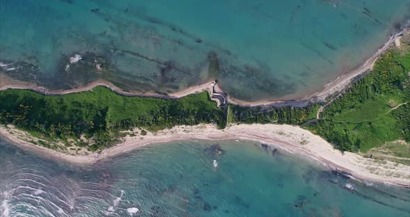 Top Down View of the Cape of Rodon in Durres Albania