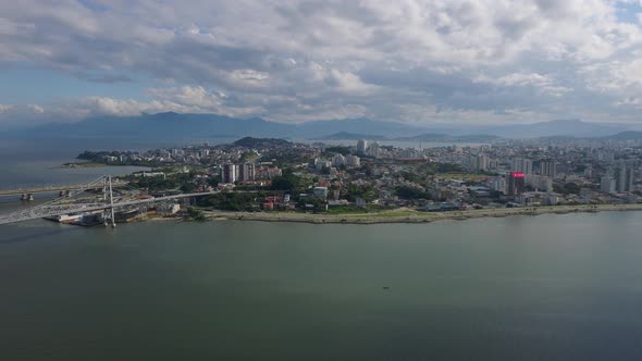 Bridge in Bay of Florianopolis City Brazil