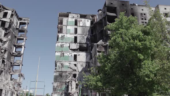 Residential Building Destroyed By the War in Ukraine Borodyanka Bucha District