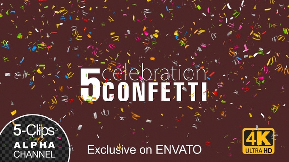 4K Celebration Multi-color Confetti