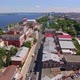 Russian City on Volga River Aerial View at Sunny Summer Day - VideoHive Item for Sale