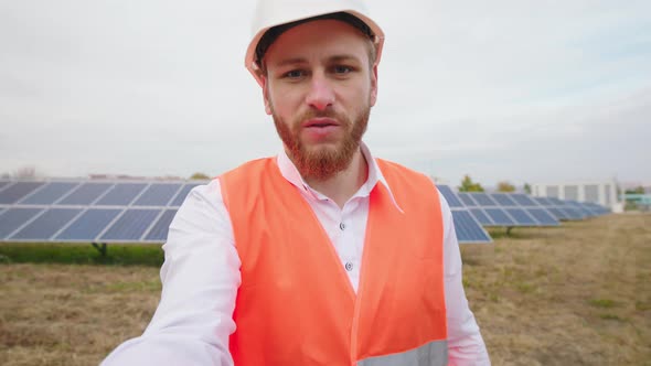 Happy Ecological Engineer Take a Selfie Video