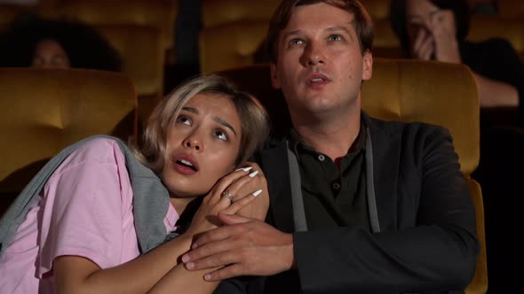 People Audience Watching Movie in Cinema Theater