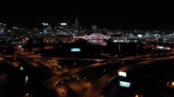 Drone footage Nashville Tennessee USA