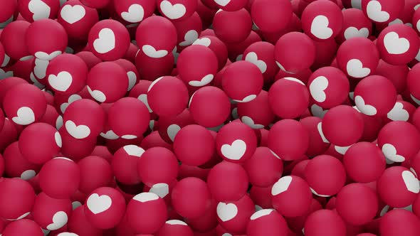 Heart Emoji Transitions 3d 4K