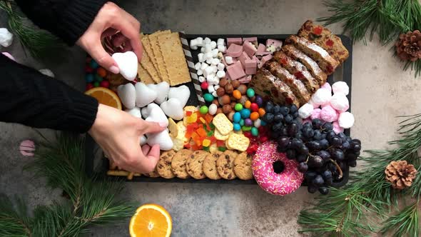 Christmas sweets platter. 