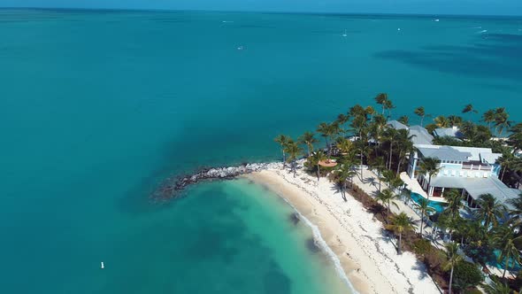 Paradise landscape of caribbean sea of Florida Keys Florida United States.