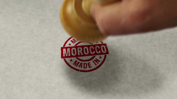 Made in Morocco stamp and stamping loop