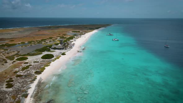 Small Curacao Island Famous for Daytrips and Snorkling Tours on the White Beaches and Blue Clear