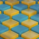 Isometric Blue Yellow Cubes Pattern Moving Diagonally. Seamlessly Loopable Animation - VideoHive Item for Sale