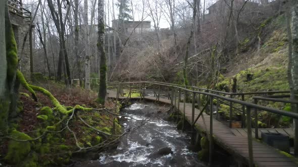 Nature park waterfall